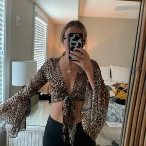 Cheetah print crop top